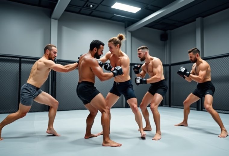 Takedowns au coeur du combat MMA
