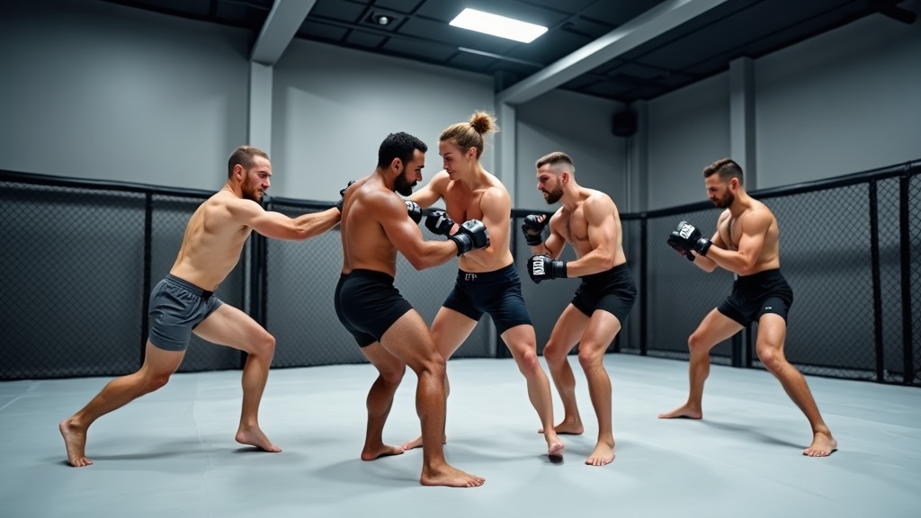 Takedowns au coeur du combat MMA