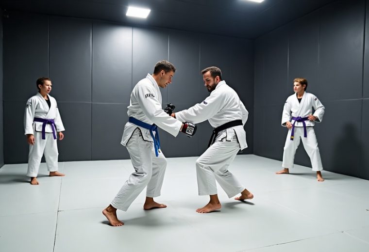 Entrainement intense au jiu jitsu chez GP SPORTS Miramas